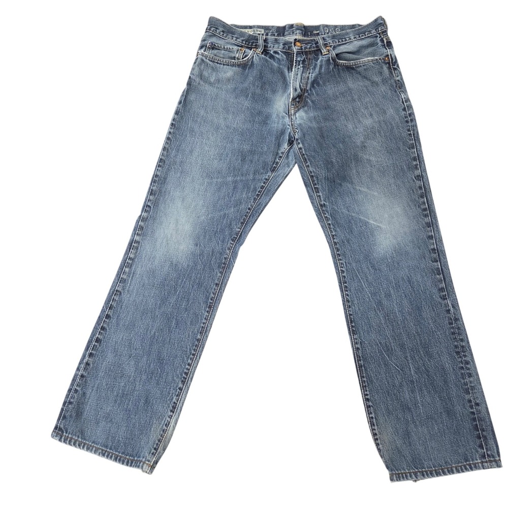 Gap 1969 Standard Fit Mens Jeans 35x32 Medium Wash Ringspun Cotton Denim